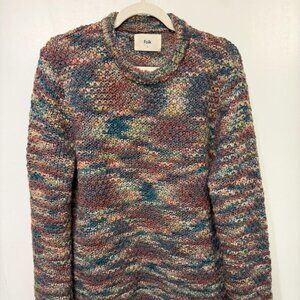 Folk Sweater - Mixed Yarn Crew - Alpine Green Mix